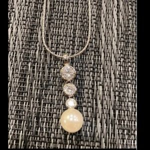 Vintage Necklace with Crystals and Gem